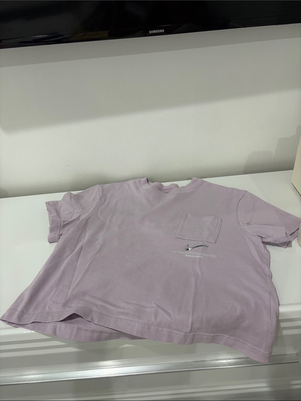 Nike Kids Lavender Crewneck Pocket Tee